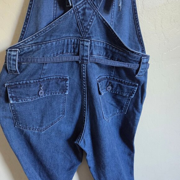Lucky Brand Soft Utility Denim Overall Blue Indigo Size Women's Small Tie Waist - Picture 9 of 11